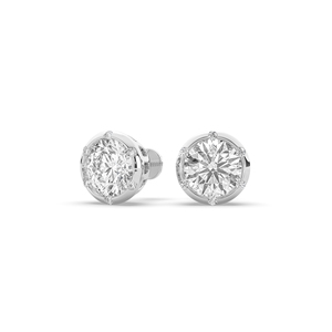 Pendientes de Diamantes Redondos de Laboratorio de 3.10 Quilates, Oro de 14K, Proveedor de Joyería al por Mayor B2B, Joyería de Lujo Única, Ligera y Sostenible de Fábrica - Product Image 3