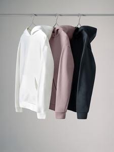 Sweat à capuche décontracté en polaire pour femme, manches longues, couleur unie, avec logo personnalisé, idéal pour l'hiver – Nouvelle collection très prisée - Product Image 3