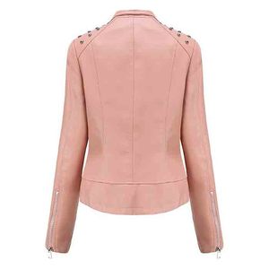 Vestes en cuir imprimées Slim-fit Premium imperméable et coupe-vent personnalisé voyage en plein air pour femmes de tous les jours - Product Image 3