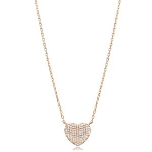 Collier avec pendentif turc en forme de cœur, pierre CZ, vente en gros, Istanbul, bijoux faits à la main en argent sterling 925 - Product Image 5