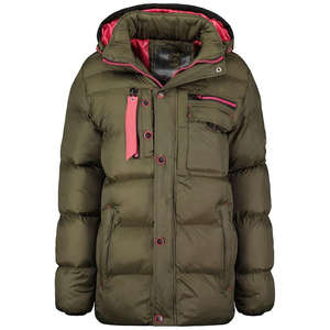 เสื้อแจ็คเก็ตผ้าแคนวาสทรงพัฟเฟอร์สำหรับผู้หญิง ดีไซน์ทันสมัย ราคาสุดคุ้ม สำหรับฤดูหนาว ดูเรียบง่าย น้ำหนักเบา สวมใส่สบาย เนื้อผ้านุ่ม สไตล์ลำลอง - Product Image 5