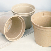 Pioneera Pot de fleurs décoratif biodégradable 1L en fibre écologique pour l'intérieur et l'extérieur du jardin