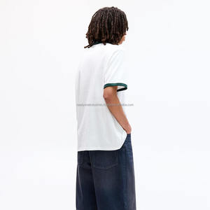 Camiseta pesada informal para hombre, camiseta de verano de manga corta con cuello redondo, ajuste holgado y camiseta de diseño en blanco de algodón 100% - Product Image 3