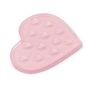 Paleta de pegamento de pestañas en forma de corazón reutilizable, extensión de pestañas transparente de cristal, junta de pegamento, soporte de pegamento, herramienta de belleza - Product Image 4