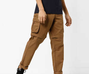 Pantalones Cargo Casuales para Hombre, Logotipo Personalizado Bordado, 100% Lona de Algodón, Transpirables, de Secado Rápido, Ligeros, con Cierre de Cordón Lateral - Product Image 1