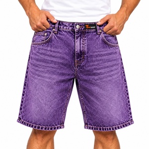 Shorts en jean classiques pour hommes, coupe bootcut, broderie personnalisée, en coton, style formel, vente en gros, été, marque privée - Product Image 1