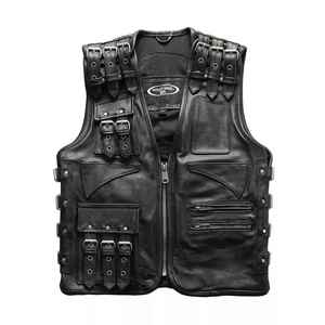 Alta calidad hombres elegante nuevo diseño Club personalizado lona chaleco moto lona chaleco personalizado motocicleta chaleco mujeres - Product Image 1