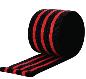 Rodilleras suaves flexibles de levantamiento de pesas gruesas de nailon multicolor con logotipo personalizado para hombres y mujeres en cuclillas - Product Image 4