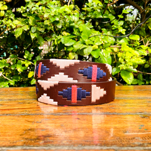 Mencia เข็มขัดโปโลลำลองสำหรับผู้ชาย, หนังแท้100% กับทองเหลืองแข็งสำหรับหัวเข็มขัดด้ายรีไซเคิล - Product Image 2