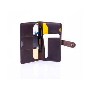 Couverture de chéquier en cuir véritable de meilleure qualité faite à la main de logo personnalisé en gros - Product Image 1