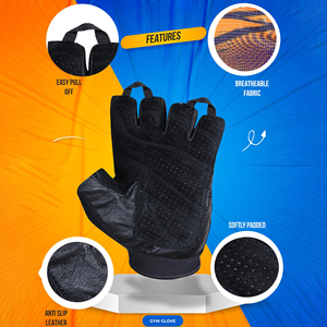 Professional Half-Finger Workout Training <b>Gloves</b> Custom Logo Fitness Cycling <b>Gloves</b> Wholesale Leather Weight Lifting Gym <b>Gloves</b> - Product Image 5