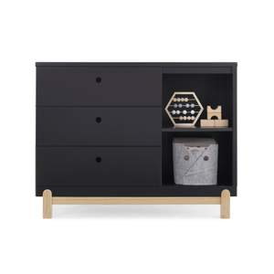Commode moderne à 3 tiroirs Cubbies Coquelicot Armoire pour enfants pour enfants OEM Fournisseur de service Vietnam Bois pour cuisine salle à manger - Product Image 2