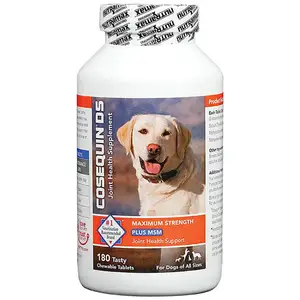 Maximum Strength Joint Health Supplement for Dogs - With Glucosamine, Chondroitin, and MSM, 132 Chewable Tablets