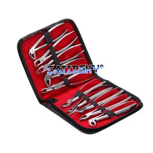 Ensemble de 10 pinces d'extraction manuelles, instruments d'extraction dentaire, acier inoxydable de qualité allemande, chirurgie orale, qualité supérieure - Product Image 1