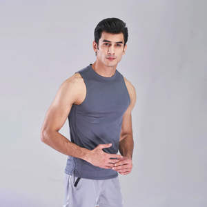 Camiseta sin Mangas para Hombre al por Mayor, Tejida, Transpirable, de Algodón y Poliéster, con Estampado Informal para Gimnasio y Entrenamiento, Talla XL, Servicio OEM - Product Image 2