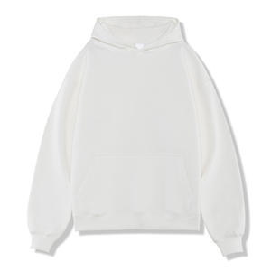 Sweat à capuche de luxe pour homme imprimé personnalisé polaire éponge brodé épaule tombante sans ficelle pull uni lourd - Product Image 2