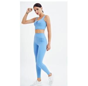 Conjunto de Yoga para mujer, traje deportivo de dos piezas, cintura alta para correr, ajustado, transpirable, malla elástica, conjunto de gimnasio, mallas para mujer - Product Image 6