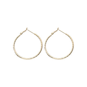 Pendientes de aro chapados en oro clásicos modernos Joyería de latón personalizada para fiesta Oro Joyeria Joyería llena de moda - Product Image 1