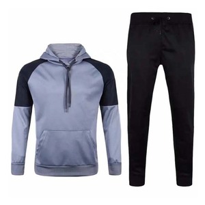 Ensembles de pulls à capuche et de joggings design à la mode Survêtements personnalisés Vêtements de sport Ensemble de 2 pièces à contraste pour l'entraînement et le jogging - Product Image 6