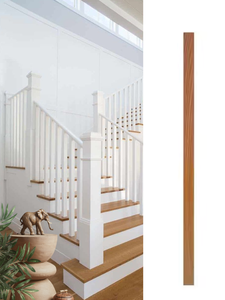 Producto caliente Escalera de madera Premium Múltiples opcionales Roble rojo sólido 5360P Tamaño ajustable para accesorios de escalera - Product Image 6