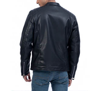 Precio al por mayor de moda de los hombres chaqueta de cuero PU de alta calidad de cuero de los hombres chaquetas de invierno - Product Image 5
