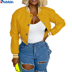 Chaqueta Bomber Varsity de Béisbol Personalizada para Mujer, de Cuero Reversible, Transpirable y Ecológica, en Oferta - Product Image 2