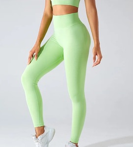 Leggings de Yoga sin Costuras para Mujer, al por Mayor, Deportivas, para Gimnasio, Estampadas, de Poliéster y Elastano, con Logotipo en la Cintura - Product Image 6