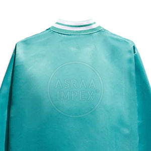 Meilleure qualité du fabricant pakistanais conception personnalisée vestes en satin pour hommes Style Letterman tissu matériel pas cher prix brut direct - Product Image 3