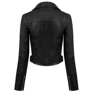 Chaquetas de cuero genuino personalizadas para mujer, chaquetas de cuero de piel de oveja originales de alta calidad, chaqueta de invierno para mujer - Product Image 3