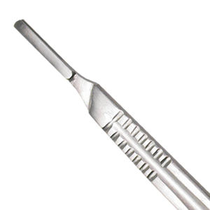Poignée réutilisable #4 de scalpel d'instrument vétérinaire chirurgical pour des applications ORL - Product Image 2