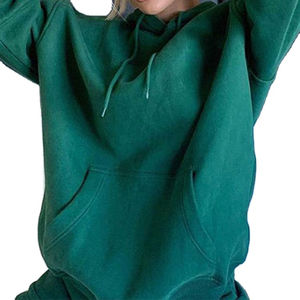 Conjunto Deportivo Informal de Talla Grande con Logotipo Personalizado, Sudadera con Capucha y Pantalones de 2 Piezas, 100% Algodón Ecológico para Mujer, Invierno - Product Image 5