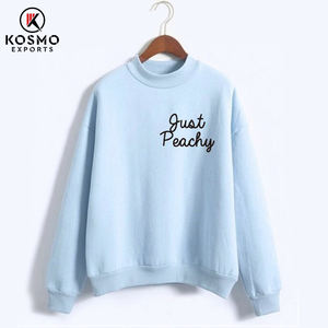 Wholesale Fall Printed 2024 Custom LOGO Blank Women Corduroy Pullover <b>Crewneck</b> Sweatshirt for Women - Product Image 3