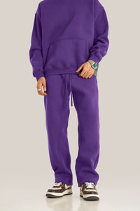 Pantalon de survêtement d'hiver pour homme en polaire épaisse, écologique, thermique, décontracté, imperméable, coupe-vent, respirant, polyester/coton - Product Image 2