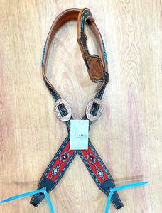 Elégant serre-tête à une oreille en cuir usiné à la main de haute qualité Design dernier cri Western Riding Tack for Horses Exclusive Horse - Product Image 2