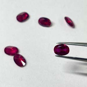 Rubíes Cultivados en Laboratorio, Forma Ovalada, Facetados, Color Sangre de Pichón, Piedras Preciosas Sueltas para Joyería, Rubíes Creados, Corindón, de 4x6 mm a 15x20 mm - Product Image 6