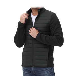 Custom Men's Winter Outdoor Hooded Puffer Jacket Solid Color Stand Collar Zipper Front Logo-Waterproof Eco-Friendly Breathable - Product Image 2
