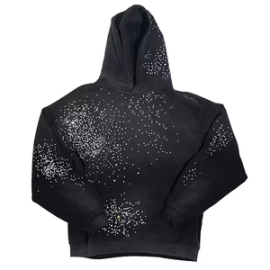 Veste surdimensionnée pour homme personnalisée, doublée, 100% coton, avec strass, épaules tombantes, fermeture éclair, poids lourd, broderie de patch, imperméable, respirante - Product Image 1