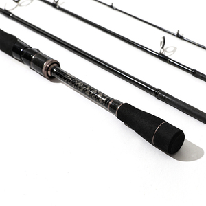 Caña de Pescar de Viaje Ligera de Carbono de 24T con 4 Piezas, con Guías de Cerámica y Portacarrete / Acción ML para Pesca con Señuelos y Lubina OEM/ODM - Product Image 1