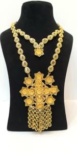 ชุดเครื่องประดับชั้นดีสุดพิเศษสำหรับผู้หญิงของคอลเลคชั่นแอฟริกัน24KT ทับทิมชุบทองดีไซน์ใหม่ทันสมัยสำหรับงานแต่งงานครบรอบแต่งงาน - Product Image 2