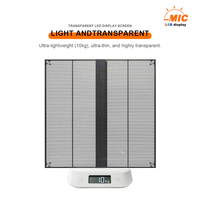Grand écran LED transparent suspendu pour centre commercial, atrium et mur média architectural