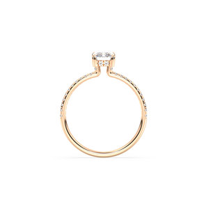 REYES Dernier Design Bague de Fiançailles en Or Massif 14K HPHT CVD Diamant Cultivé en Laboratoire pour Femmes Cadeaux d'Anniversaire Bijoux Fins - Product Image 4