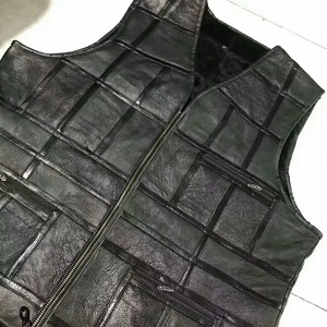Chaleco de Piel de Oveja Genuina para Hombre, a la Moda, de Invierno, Cortavientos, Transpirable, con Exterior de Lona - Product Image 3