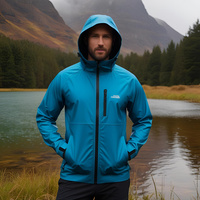 Veste coupe-vent softshell personnalisée pour l'hiver, imperméable, écologique, respirante, à séchage rapide, pour usage extérieur, broderie en option