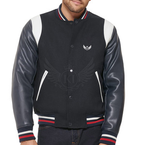 2024 High Quality Low Moq <b>Leather</b> Sleeves Letterman <b>Jackets</b> Customized Logo Printed <b>Leather</b> Sleeves Letterman - Product Image 1