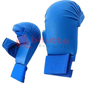 Manoplas de entrenamiento de Karate aprobadas personalizadas Cuero de vaca dorado Diseño de logotipo personalizado de alta calidad Guantes de Karate Entrenamiento de artes marciales - Product Image 2