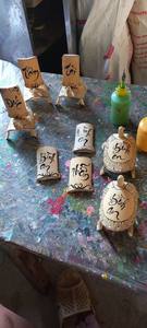 Abanico plegable artesanal de pato de Vietnam, artesanías de bambú hechas a mano - Product Image 4