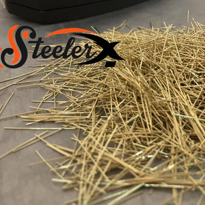 Microfibra de acero recubierta de cobre de alta resistencia Fibra de hormigón de bronce para almacén 15kg por cartón Control de calidad estricto - Product Image 1