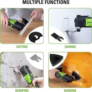 Kit combiné d'outils électriques sans fil 24V pour le bricolage, 10 outils multifonctions : perceuse alternative, visseuse à chocs, clé à chocs, avec 2 batteries et chargeurs - Product Image 6
