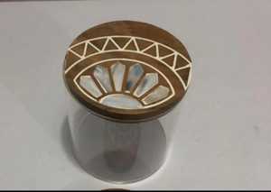 Caja de regalo de acrílico Premium con madera decorativa y tapa de fregona Ideal para frutas secas, chocolate y estilo de hogar de lujo - Product Image 2