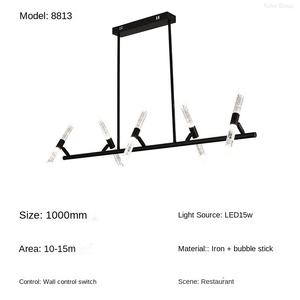 Lustre moderne à LED, suspension avec 24 ampoules, or, forme ovale en fer, à intensité variable, pour la maison et les restaurants - Product Image 5